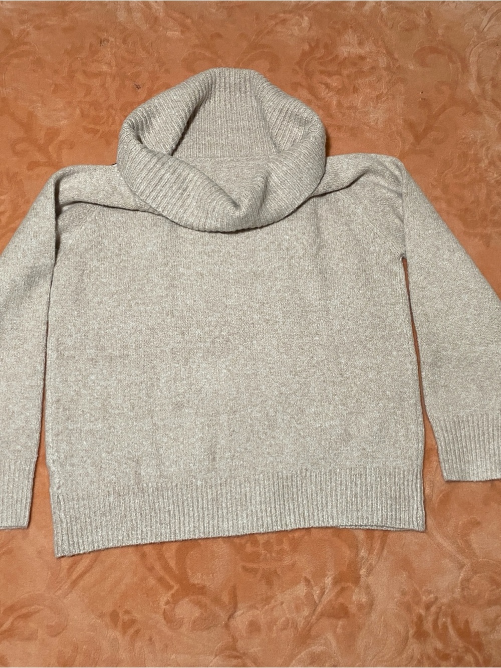 LILLUSORY Oversized Cowl Neck Sweater Gray Cozy Knit Tunic Slouchy Small S NWT
